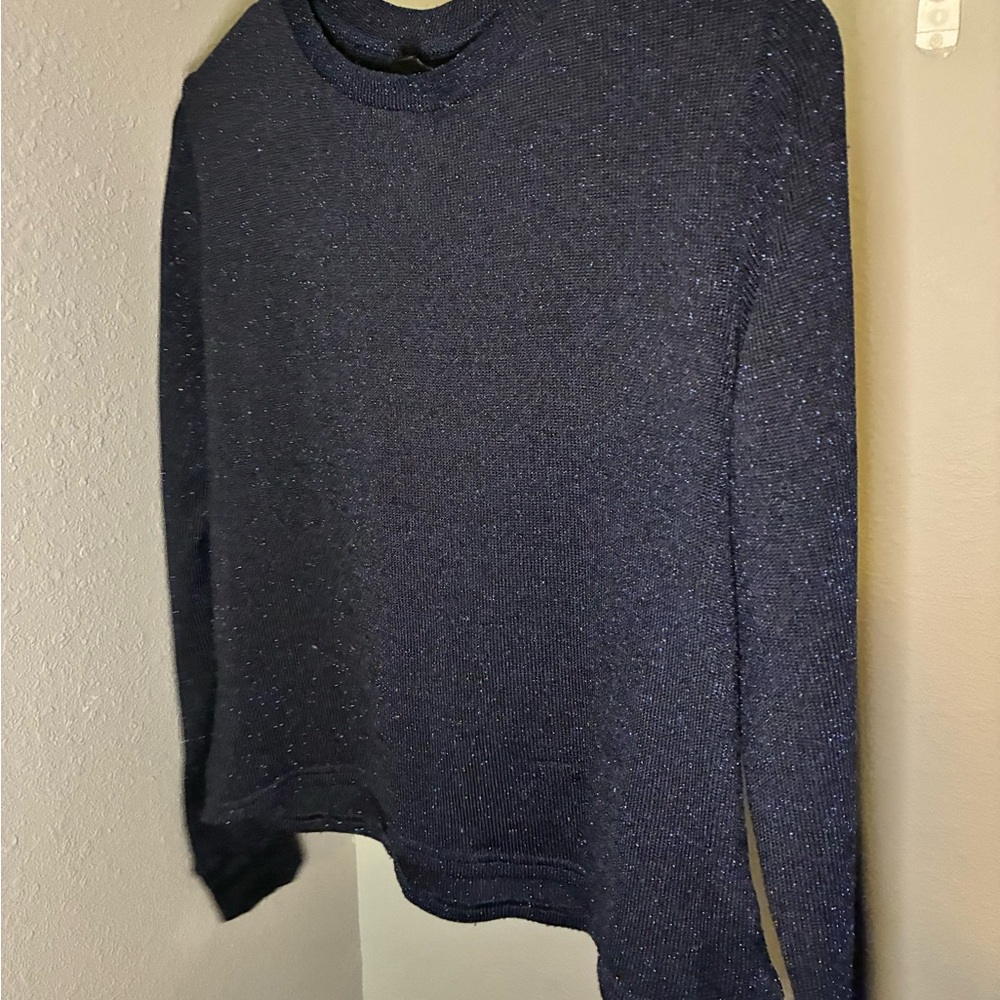 H&M Navy Blue Sparkle Blouse